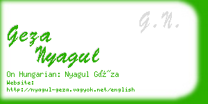 geza nyagul business card